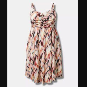 Torrid Challis Skater Mini Dress